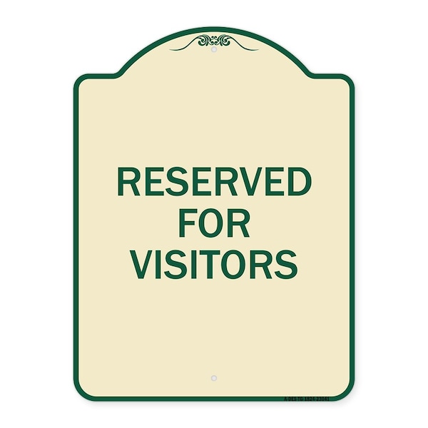 Signmission Reserved Parking Reserved Parking for Visitors Heavy-Gauge Aluminum Sign, 24" x 18", TG-1824-23041 A-DES-TG-1824-23041 - main
